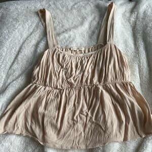 Women's Cream Sleeveless Top